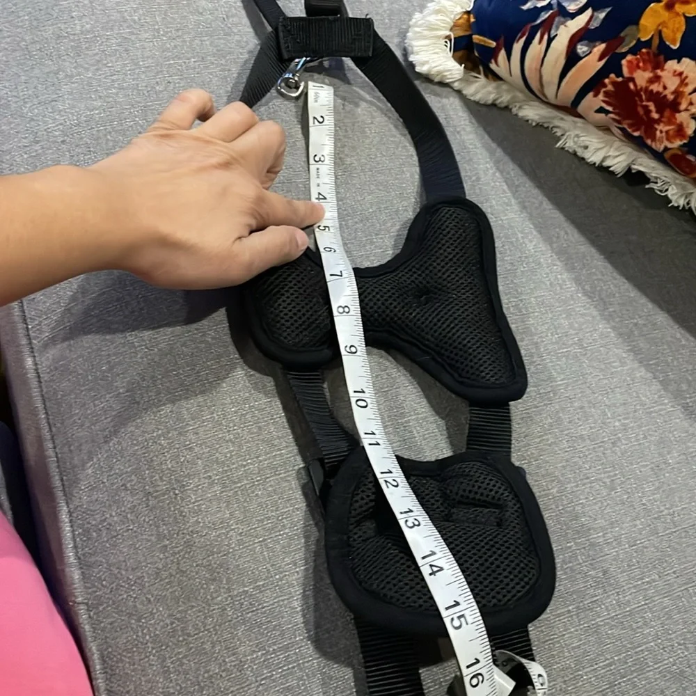 Top paw Black and Gray Harness Travel Harness with handles